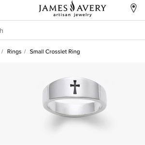 James Avery Cross Ring Size 8